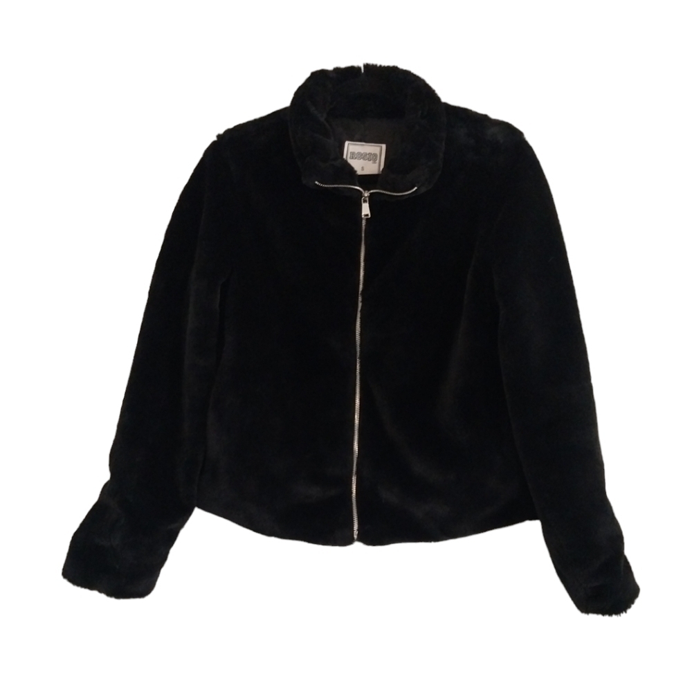 Rosio USA fuzzy jacket black size small women's coat